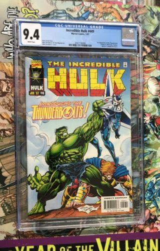 Incredible Hulk 449 Cgc 9.  4 1st Appearance Of The Thunderbolts