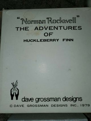 Norman Rockwell Figurine At The Secret Adventures Of Huckleberry Finn (box)