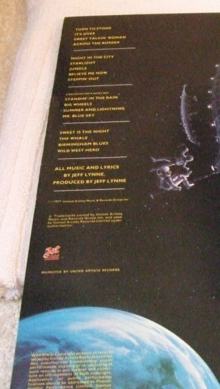 VINYL L.  P.  ELECTRIC LIGHT ORCHESTRA - OUT OF THE BLUE WITH POSTER - 3