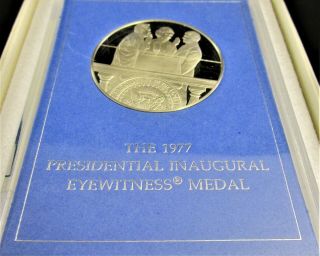 Jimmy Carter The Presidential Inauguration Eyewitness Solid Silver Medal 1977