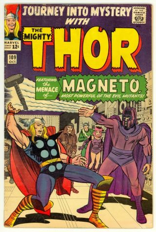 Journey Into Mystery 109 (oct.  1964.  Marvel) 4.  5 - 5.  0? Thor Vs.  Magneto,