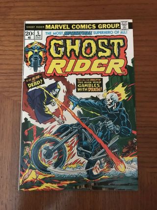 (comic Book) Ghost Rider 5 (1974 Vf/nm 9.  0)