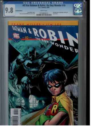 All Star Batman & Robin 10 Cgc 9.  8 Wp