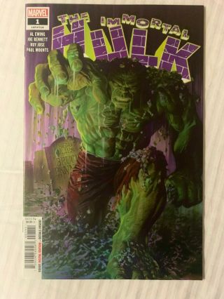 The Immortal Hulk 1 1st Print Alex Ross Cover Hot - 1
