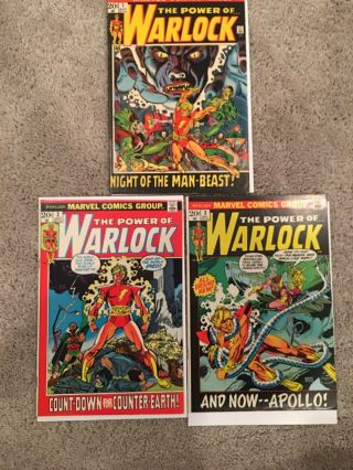 The Power Of Warlock 1 - 3 Marvel (1972) Comic Book Look At Pictures