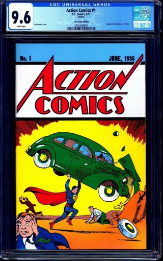 Action Comics 1 Cgc 9.  6 Loot Crate Edition Reprint 1st Superman Nm,
