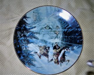 Twice Traveled Trail Collector Plate That Has A Camouflage Picture Of A Bobcat