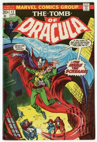 Tomb Of Dracula 12 Vf/nm 9.  0 White Pages 2nd App.  Blade Marvel 1973 No Resv