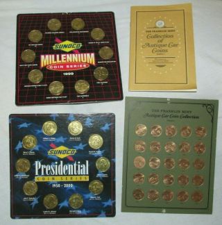 Vintage 1968 Franklin Antique Car Coins,  Sunoco Millennium,  Presidential