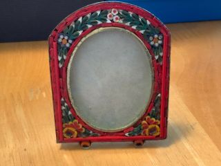 Italy? Vintage Millefiori Micro Mosaic Photo Picture Frame 2 1/2” Easel Back