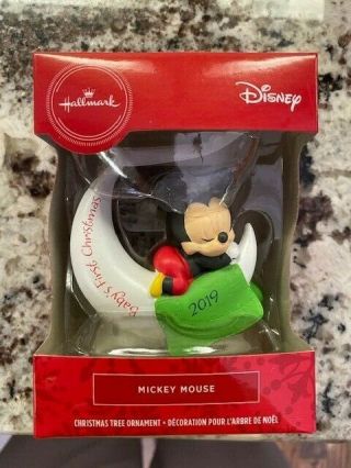 2019 Hallmark Christmas Tree Ornament Disney Mickey Mouse Baby 
