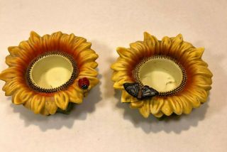 Partylite Sunflower Buddies Tealight Votive Candle Holders P7119 Retired