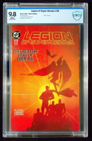 Legion Of - Heroes 38 Cbcs 9.  8 Sienkiewicz Larocque Death Of Superboy