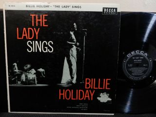 Billie Holiday The Lady Sings Lp Decca Dl 8215 Mono Dg 1956 Jazz