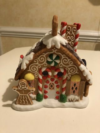Gingerbread House Tealight Candle Holiday Village Christmas Partylite P7304