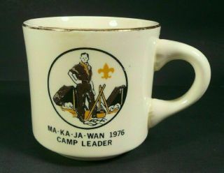 Vintage Ma - Ka - Ja - Wan 1976 Camp Leader Mug Northeast Illinois Boy Scouts