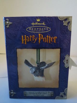 Harry Potter Hedwid The Owl Hallmark Keepsake Ornament Pewter 2000