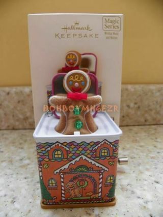 Hallmark 2008 Pop Goes The Gingerbread Man Jack In The Box Christmas Ornament