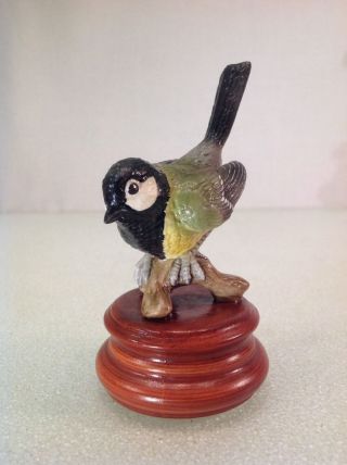 Vintage Rare Goebel Great Titmouse Porcelain Bird Figurine Made In West Germany