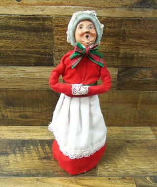 1988 Byers Choice The Carolers Woman In Red Dress White Apron