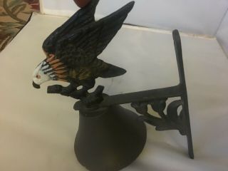 Vintage Wall Mount Cast Iron Eagle Dinner Bell