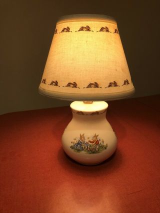 Vintage Royal Doulton Bunnykins Lamp Fine Bone China