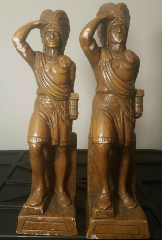 Rare Vintage Aztec/native American Indian Chief Bookends Stamped C C C