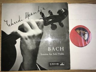 Yehudi Menuhin Bach Solo Violin Sonatas Vol.  1 Emi Alp1512 Uk Ex