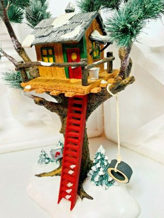 Department 56 Snow Village Treetop Tree House With Swinging Tree Tire
