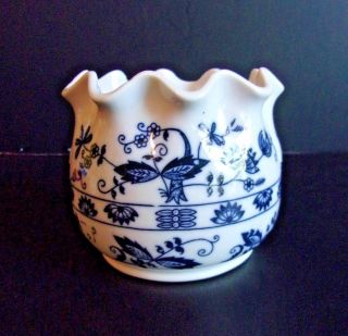 Vienna Woods Seymour Mann Fine China Vase Cache Pot Urn Blue Onion