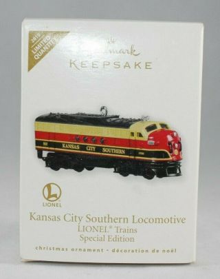 Hallmark Keepsake Ornament Kansas City Southern Locomotive Lionel Trains 2010
