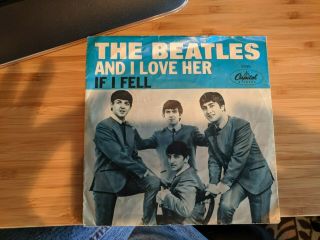 The Beatles And I Love Her,  If I Fell 45 Rpm Vinyl Record