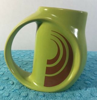 Ring Saturn Green Miam - Miam Funky Shape & Design 12 Oz Coffee Tea Cup Mug Euc