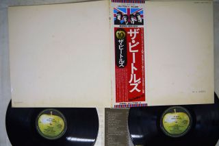 Beatles White Album Apple Eas - 77001,  2 Japan Obi Poster Vinyl 2lp