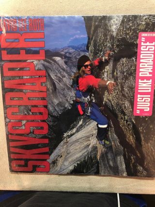 David Lee Roth Skyscraper Vinyl Lp 1988 Van Halen Rock Hype Sticker