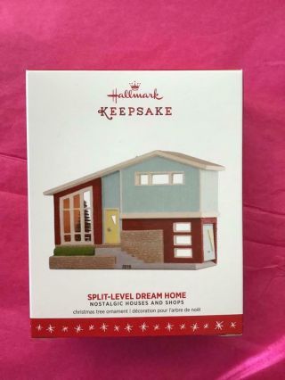 Hallmark Keepsake Ornament Nostalgic Houses Shops 2016 Split Level Dream Home 33