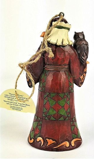 Jim Shore Santa Holding Owl Christmas Hanging Folk Ornament 4.  75 in 4036339 2
