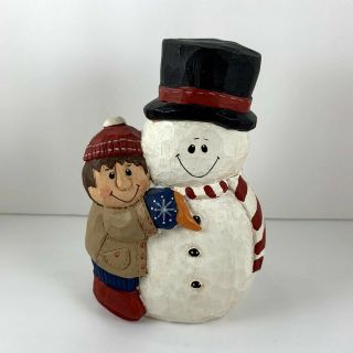 Eddie Walker Midwest Of Cannon Falls Boy Building A Snowman Christmastime Fun