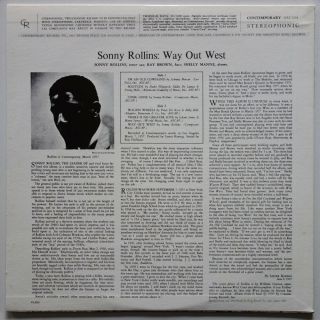 Sonny Rollins Way Out West on Contemporary - Japan King LP NM 2