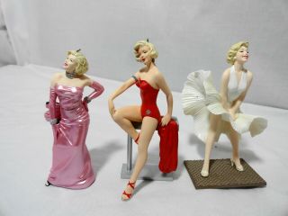 3 Hallmark Marilyn Monroe Christmas Ornaments Collectors Series No Boxes