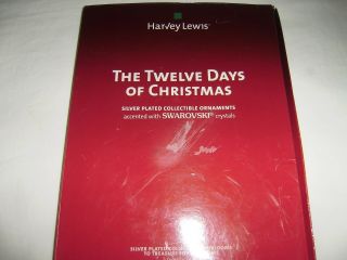 Harvey Lewis The Twelve Days Of Christmas Silver Plated Ornaments Nib