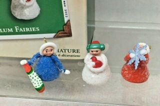 2002 Sugar Plum Fairies Miniature Hallmark Christmas Tree Ornament MIB Price Tag 3
