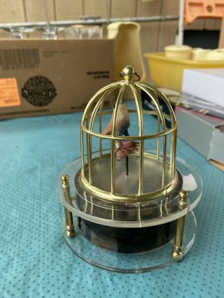 Music Box W/ Turning Bird In Cage Playing I Want To Teach The World