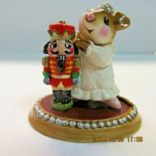 1991 Wee Forest Folk Miniature Mouse And " The Nutcracker " M474 Signed Dp