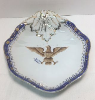 Andrea By Sadek Patriotic Federal Eagle Porcelain Dish/bowl