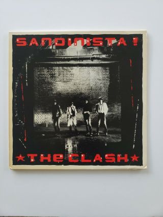 1980 The Clash Sandinista Vinyl 3 Lp,  Poster Epic Records In Vg,