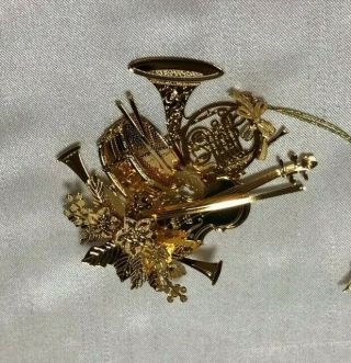 Danbury 23K Gold Plated Christmas Ornament.  2017 Christmas Symphony. 2