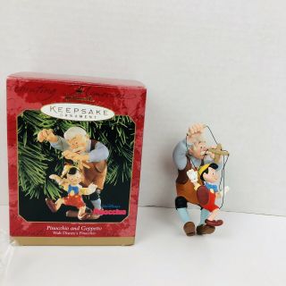 Hallmark Keepsake Ornament Disney Pinochhio And Geppetto Christmas 1999
