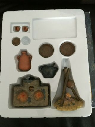 Fontanini Nativity Village Accessories - Dishes Pots Fire Stove Cups Plates Jug