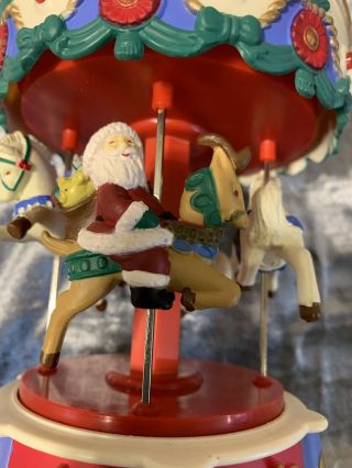 Avon Musical 1990s Santas Merry - Go - Round